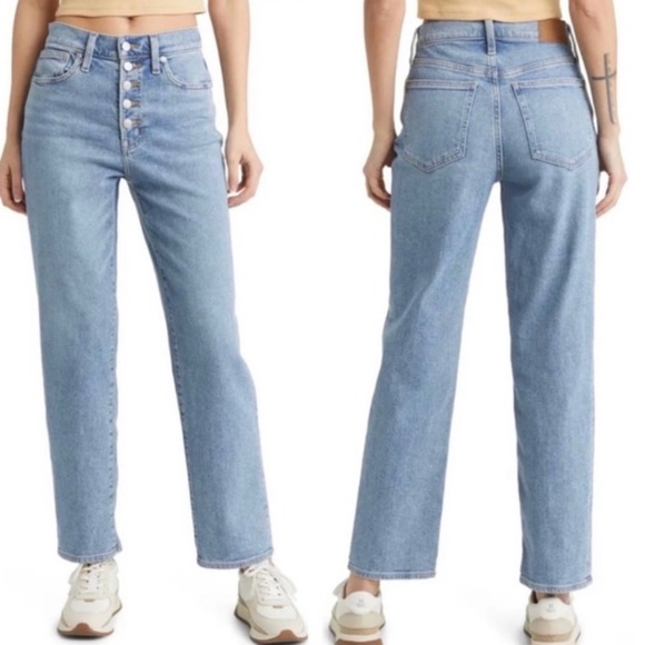 Madewell Denim - Madewell The Perfect Vintage Button Fly Light Wash Cotton Jeans Blue Size 28